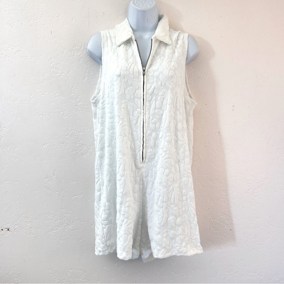 Z Supply Resort Cabo Terry Romper Size M White Swim Cover NWT - Picture 3 of 12